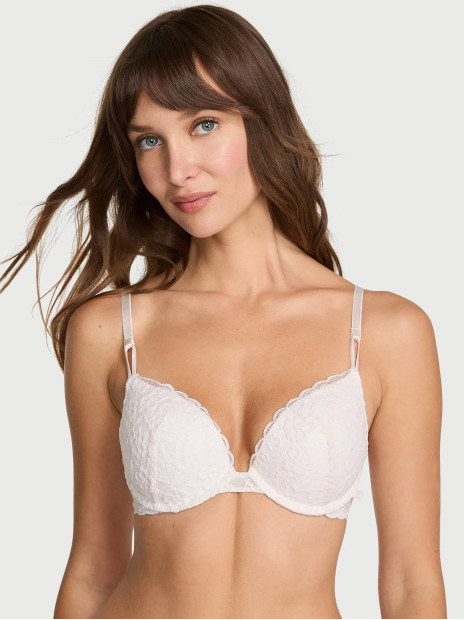 Комплект білизни Victoria's Secret The Lacie Sexy Tee Smooth Push-Up - колір Coconut White