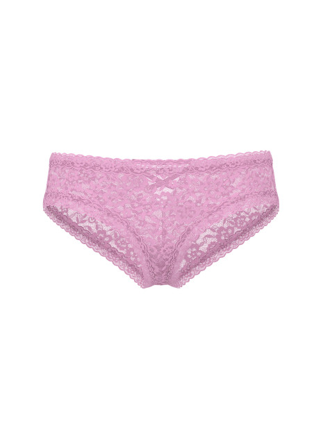 Мереживні трусики чіки Victoria's Secret Bow Lace Mesh Cheeky Panty - колір Bikini Pink