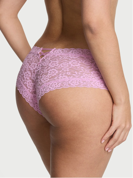 Мереживні трусики чіки Victoria's Secret - колір Bikini Pink