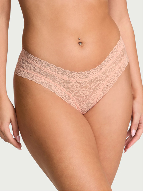 Мереживні трусики чіки Victoria's Secret - колір Peach