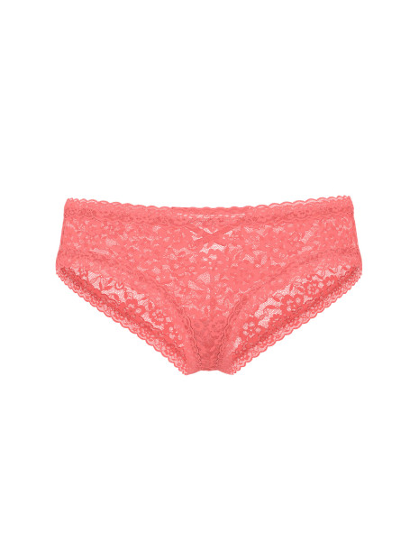 Мереживні трусики чіки Victoria's Secret - колір Neon Coral