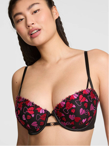 Комплект білизни PINK Wink Push-Up Balconette - колір Black Mesh