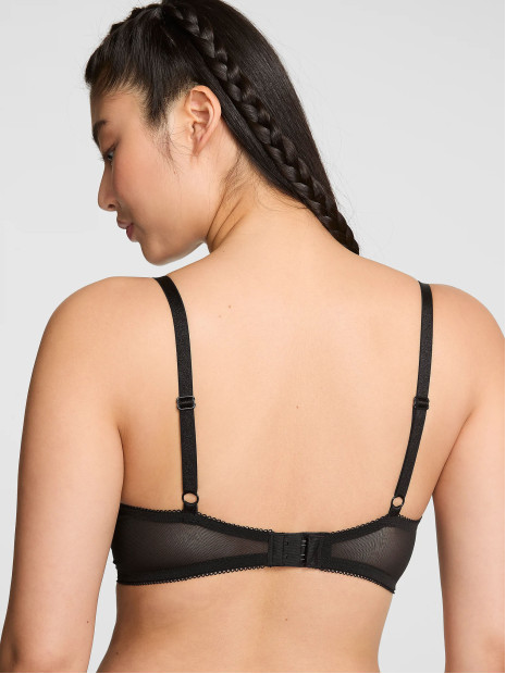 Комплект білизни PINK Wink Push-Up Balconette - колір Black Mesh