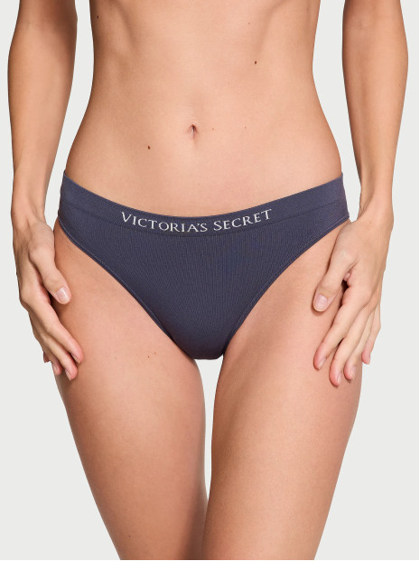 Безшовні трусики бікіні Victoria's Secret - колір Slate Blue