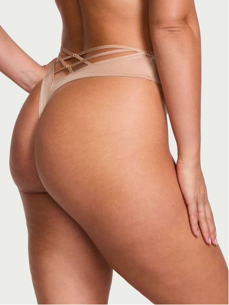 Стрінги від Victoria's Secret Very Sexy Smooth High-Waist Strappy-Back Thong Panty - колір Praline