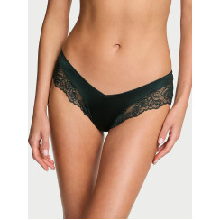 Трусики чіки Victoria's Secret Very Sexy  Rose Lace-Trim High-Leg Cheeky Panty - колір Cilantro