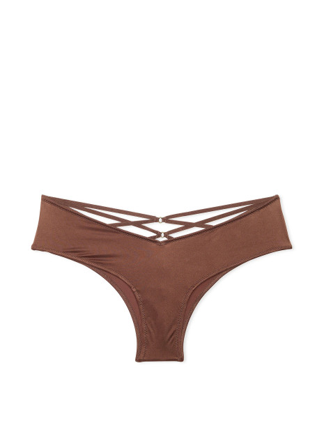Трусики чіки Victoria's Secret Very Sexy Rose Lace-Trim High-Leg Cheeky Panty - колір Mousse