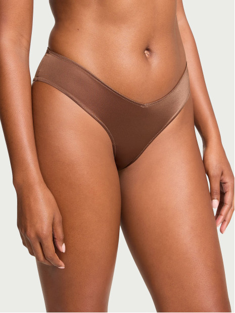 Трусики чіки Victoria's Secret Very Sexy Rose Lace-Trim High-Leg Cheeky Panty - колір Mousse