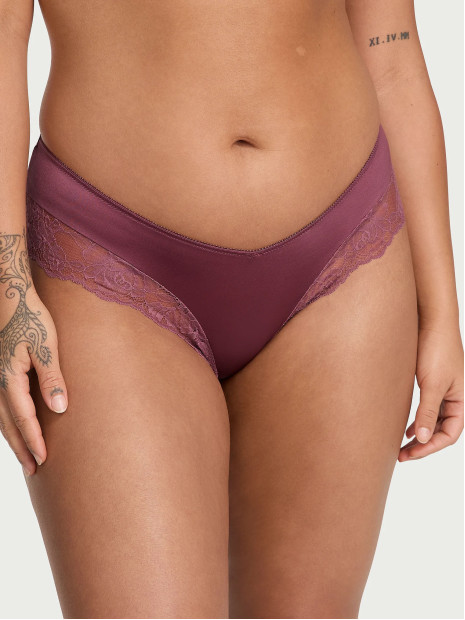 Трусики чіки Victoria's Secret Very Sexy Rose Lace-Trim High-Leg Cheeky Panty - колір Purple Vapor Трусики чіки Victoria's Secret Very Sexy Rose Lace-Trim High-Leg Cheeky Panty - колір Purple Vapor