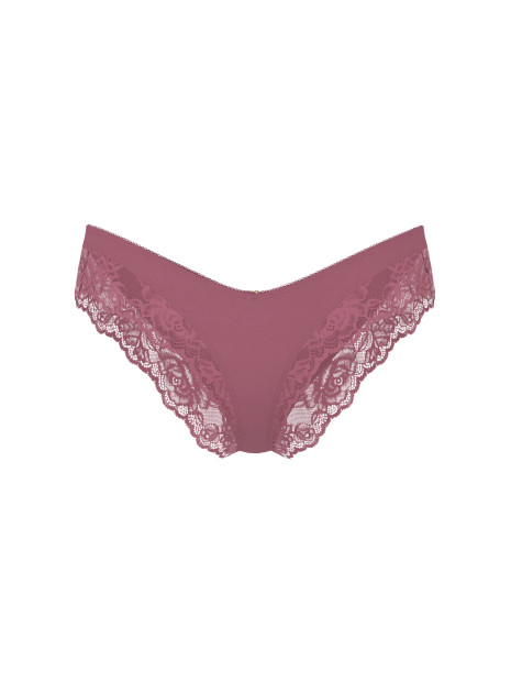 Трусики чіки Victoria's Secret Very Sexy Rose Lace-Trim High-Leg Cheeky Panty - колір Purple Vapor