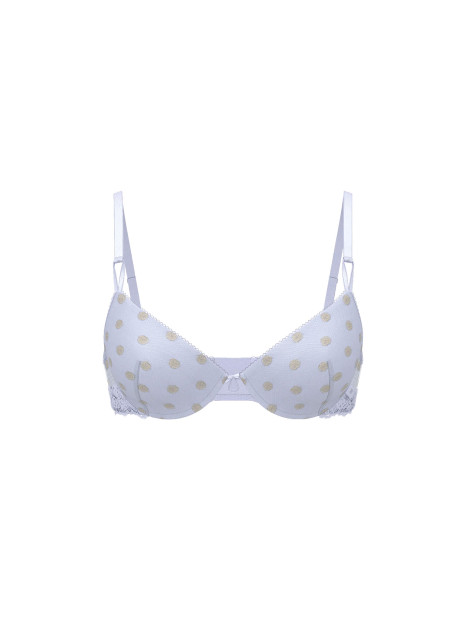 Бюстгальтер Victoria's Secret Sexy Tee Sheer Heritage Shimmer Dot Lightly Lined Demi Bra - колір Soft Iris