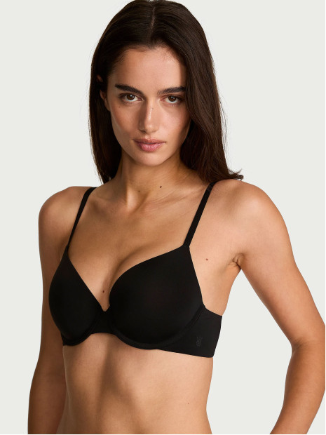 Бюстгалтер Victoria's Secret The T-shirt Perfect Shape Smooth Push-Up Bra - колір Black