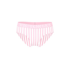 Трусики-бікіні Victoria's Secret Exploded Logo Cotton Hiphugger Panty - колір Pretty Blossom Stripes