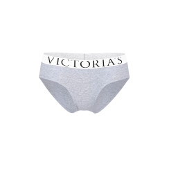 Трусики-бікіні Victoria's Secret Exploded Logo Cotton Hiphugger Panty - колір Medium Heather Grey