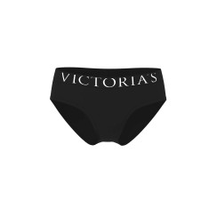Трусики-бікіні Victoria's Secret Exploded Logo Cotton Hiphugger Panty - колір Black