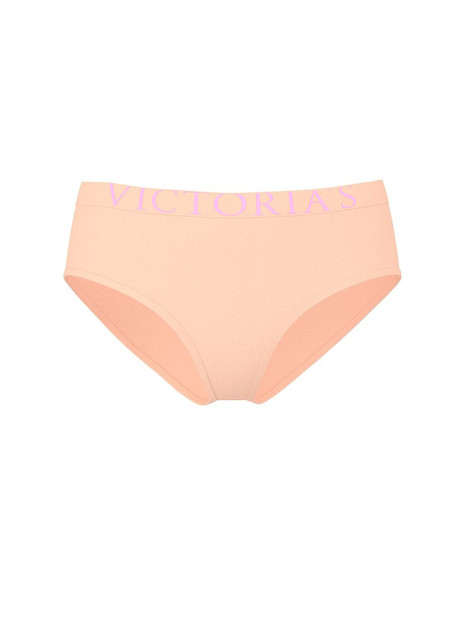Трусики-бікіні Victoria's Secret Exploded Logo Cotton Hiphugger Panty - колір Pink Gin