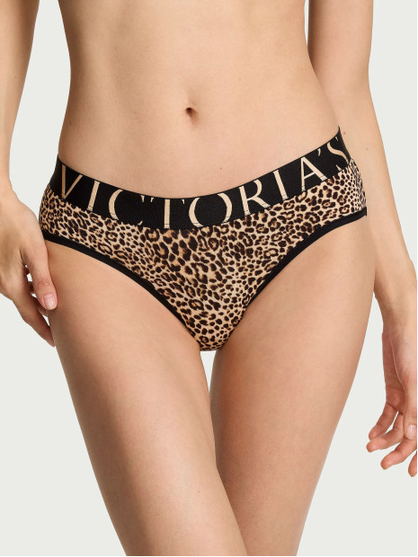 Трусики-бікіні Victoria's Secret Exploded Logo Cotton Hiphugger Panty - колір Leopard