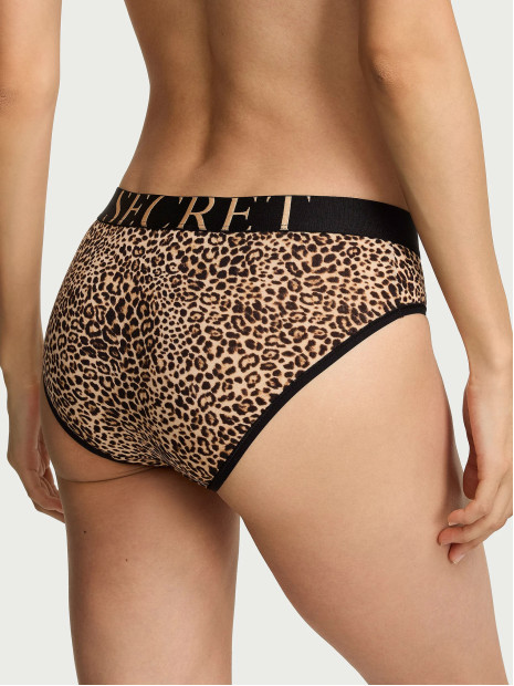 Трусики-бікіні Victoria's Secret Exploded Logo Cotton Hiphugger Panty - колір Leopard