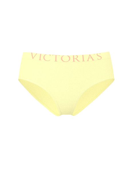 Трусики-бікіні Victoria's Secret Exploded Logo Cotton Hiphugger Panty - колір Lemonade