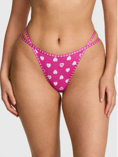 Котонові трусики стрінги Pink Logo Thong Panty - колір Pink Fire Heart & Dog