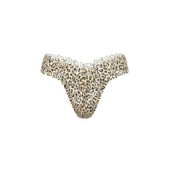 Мереживні трусики від Victoria's Secret Lace Thong Panty - колір Natural Leopard
