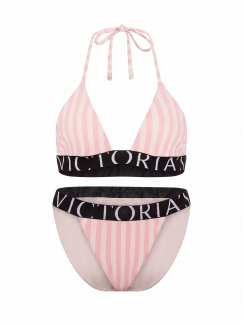 Купальник Pink Victoria's Secret Exploded Logo Triangle Bikini 