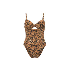 Купальник Pink Victoria's Secret Twist Push-Up One-Piece Swimsuit - колір Leopard