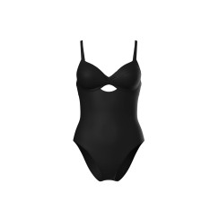 Купальник Pink Victoria's Secret Twist Push-Up One-Piece Swimsuit - колір Pure Black