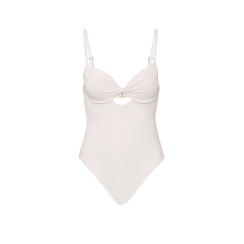 Купальник Pink Victoria's Secret Twist Push-Up One-Piece Swimsuit - колір Coconut White