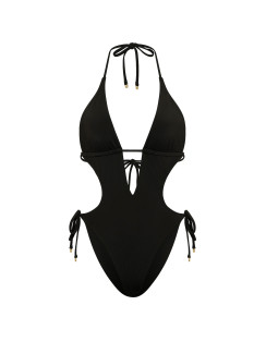 Купальник Pink Victoria's Secret Side-Tie Monokini One-Piece Swimsuit - колір Pure Black