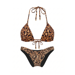 Купальник Victoria's Secret Push-Up Triangle String Bikini Top - колір Leopard