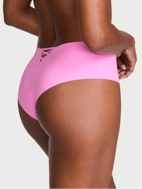 Безшовні трусики Victoria's Secret No-Show Strappy Cheeky Panty - колір Criss Cross | Neon Bubble