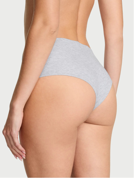 Безшовні трусики Victoria's Secret No-Show Cotton Cheeky Panty - колір Medium Heather Grey