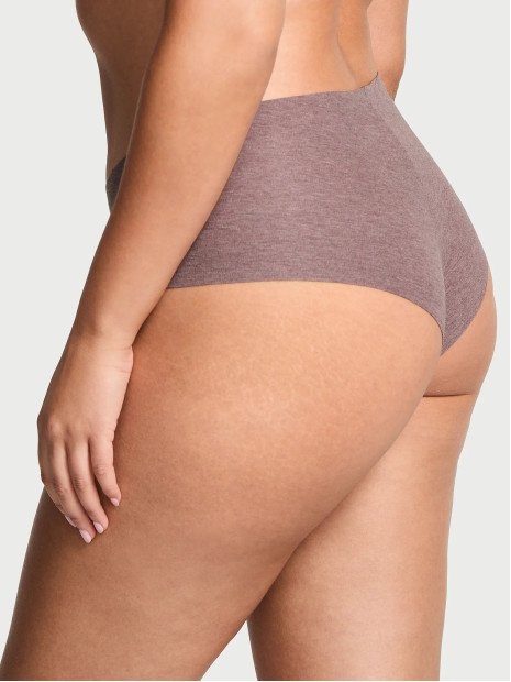 Безшовні трусики Victoria's Secret No-Show Cotton Cheeky Panty - колір Heather Cocoa Blush