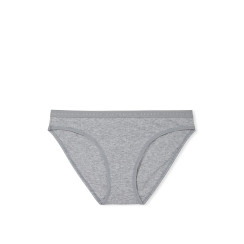 Бавовняні трусики бікіні Victoria's Secret Stretch Cotton Bikini Panty - колір Medium Heather Grey