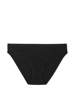 Бавовняні трусики бікіні Victoria's Secret Stretch Cotton Bikini Panty - колір Black
