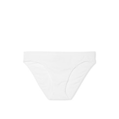 Бавовняні трусики бікіні Victoria's Secret Stretch Cotton Bikini Panty - колір VS White