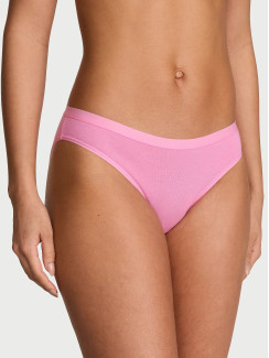 Бавовняні трусики бікіні Victoria's Secret Stretch Cotton Bikini Panty - колір Pink Sugar