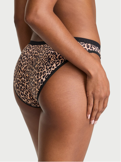 Бавовняні трусики бікіні Victoria's Secret Stretch Cotton Bikini Panty - колір Leopard