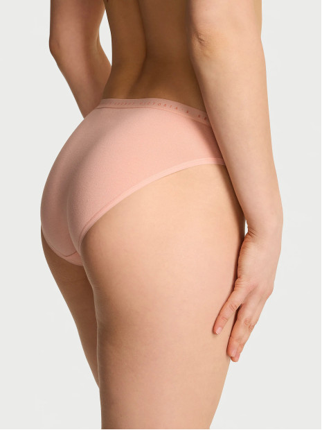 Бавовняні трусики бікіні Victoria's Secret Stretch Cotton Bikini Panty - колір Pink Gin