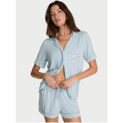 Модалова піжама Victoria's Secret SoSoft™ Modal Short Pajama Set - колір Celestial Blue
