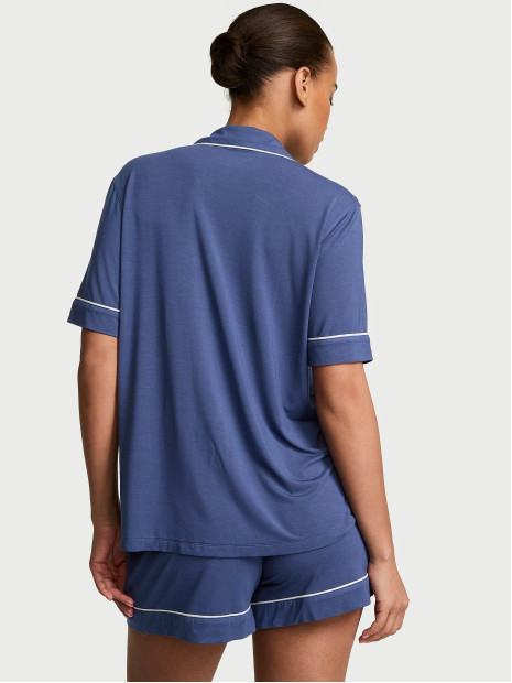 Модалова піжама Victoria's Secret SoSoft™ Modal Short Pajama Set - колір Embroidered Pocket | Ink Blue