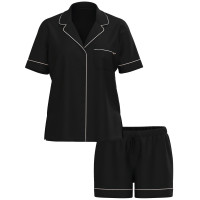 Модалова піжама Victoria's Secret SoSoft™ Modal Short Pajama Set - колір Prints & Solids | BLACK