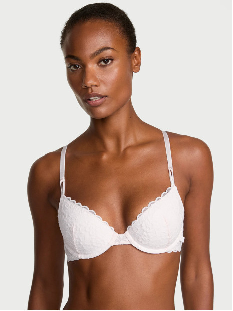 Бюстгальтер Victoria's Secret Sexy Tee Lacie Lightly Lined Demi Bra - колір Lace | Coconut White Бюстгальтер Victoria's Secret Sexy Tee Lacie Lightly Lined Demi Bra - колір Lace | Coconut White