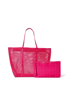 Сумка з косметичкою Victoria's Secret Mesh Tote and Pouch Set