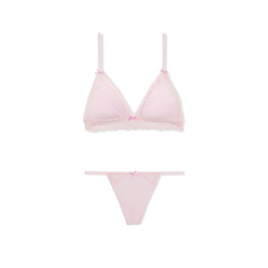 Комплект білизни Victoria's Secret Pink - Limited-Edition PINK Wink™ Flirty Gift Set - колір Pink Tulip Forever Lace V-Day Pack