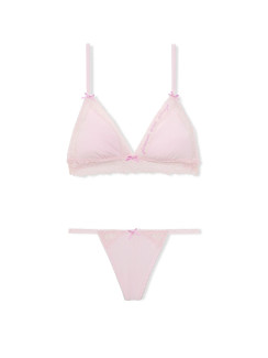 Комплект білизни Victoria's Secret Pink - Limited-Edition PINK Wink™ Flirty Gift Set - колір Pink Tulip Forever Lace V-Day Pack