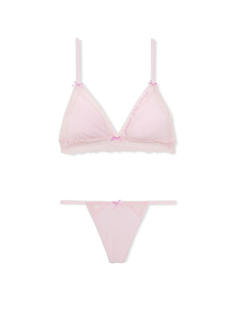 Комплект білизни Victoria's Secret Pink - Limited-Edition PINK Wink™ Flirty Gift Set - колір Pink Tulip Forever Lace V-Day Pack