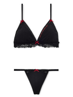Комплект білизни Victoria's Secret Pink - Limited-Edition PINK Wink™ Flirty Gift Set - колір Black Forever Lace V-Day Pack