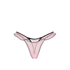 Мереживні трусики від Victoria's Secret PINK Wink™ Flutter Thong Panty - колір Pink Lollipop